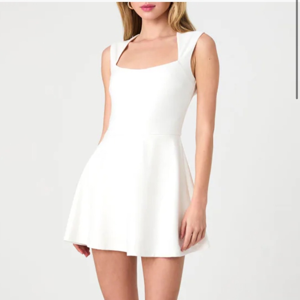 French Connection White Sleeveless Halter Mini Dress